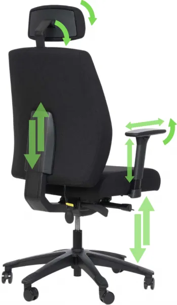 MERCURY Ergonomická záťažová kancelárska stolička ENDURANCE