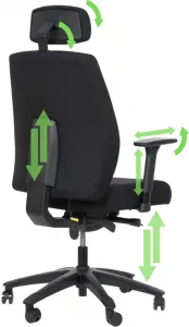 MERCURY Ergonomická záťažová kancelárska stolička ENDURANCE