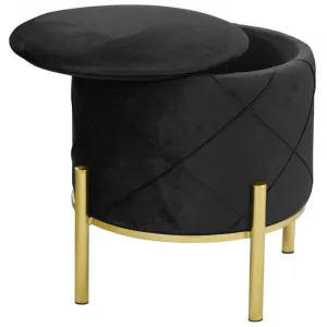Ak furniture Taburet LIA černý