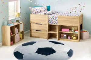 Detský koberec protišmykový BAMBINO 38540 Lopta, čierny / biely