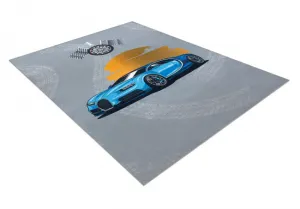 Detský koberec protišmykový BAMBINO 41730 Auto, sivý / modrý