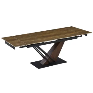 JAKS Rozkladací stôl Rex 160 - 220 cm orech tmavohnedý dub