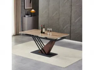 JAKS Rozkladací stôl Rex 160 - 220 cm orech tmavohnedý dub