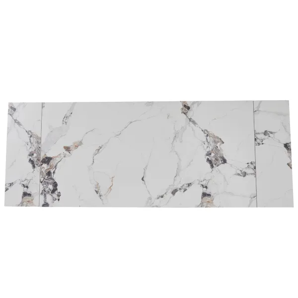 JAKS Rozkladací stôl Rex 180 - 240 cm orech biely mramor