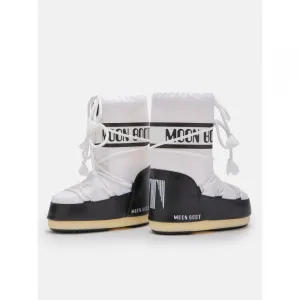 Juniorské vysoké zimné topánky MOON BOOT MB ICON NYLON JR, NA02 BLACK WHITE