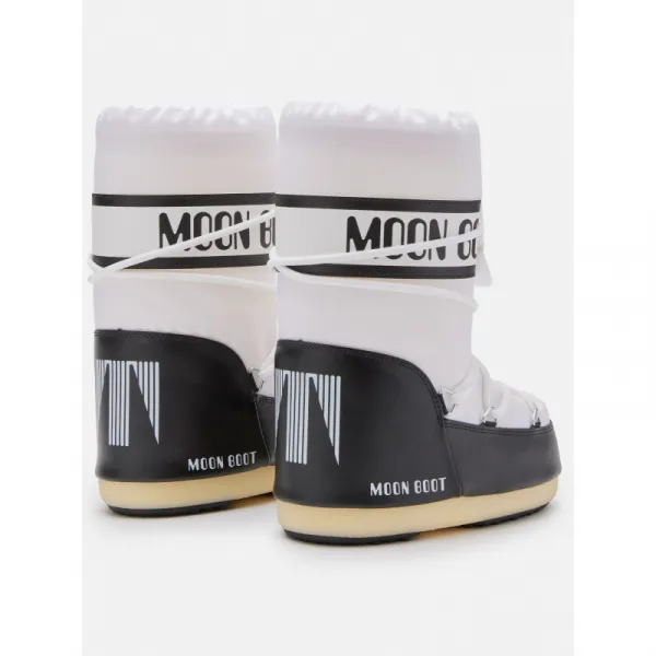 Juniorské vysoké zimné topánky MOON BOOT MB ICON NYLON JR, NA02 BLACK WHITE