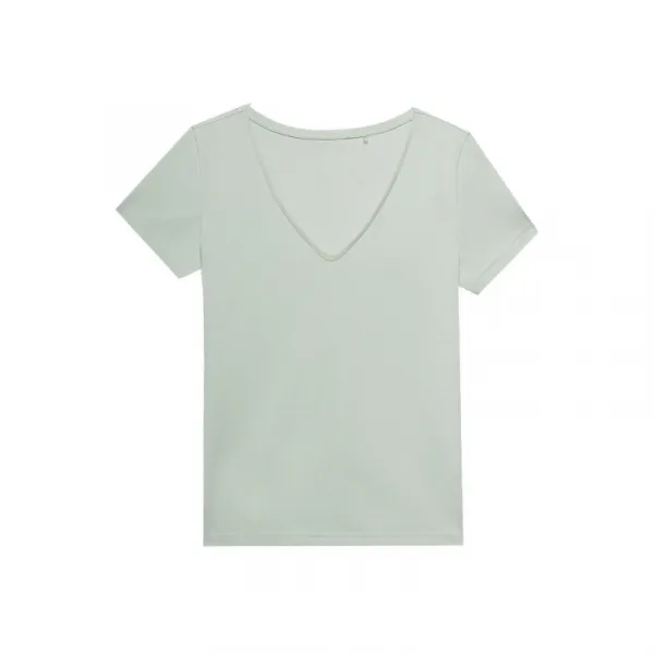 Dámske tričko s krátkym rukávom s v-výstrihom 4F TSHIRT-WSS24TTSHF1359-42S-LIGHT GREEN