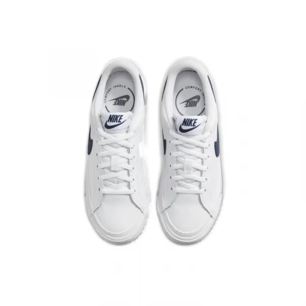 Chlapčenská rekreačná obuv NIKE Court Legacy white midnight navy