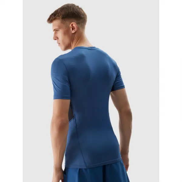 Pánske tréningové tričko s krátkym rukávom 4F TSHIRT FNK-WSS24TFTSM600-31S-NAVY
