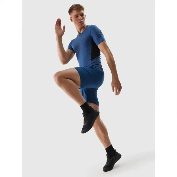 Pánske tréningové tričko s krátkym rukávom 4F TSHIRT FNK-WSS24TFTSM600-31S-NAVY