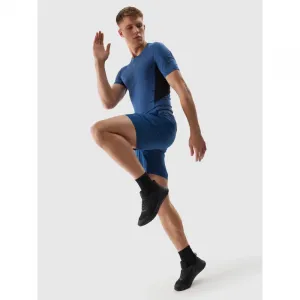 Pánske tréningové tričko s krátkym rukávom 4F TSHIRT FNK-WSS24TFTSM600-31S-NAVY