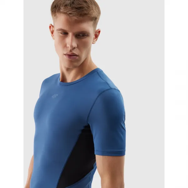 Pánske tréningové tričko s krátkym rukávom 4F TSHIRT FNK-WSS24TFTSM600-31S-NAVY