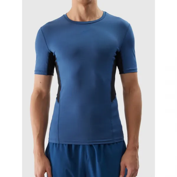 Pánske tréningové tričko s krátkym rukávom 4F TSHIRT FNK-WSS24TFTSM600-31S-NAVY
