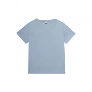 Dámske tričko s krátkym rukávom s v-výstrihom 4F TSHIRT-WSS24TTSHF1162-34S-LIGHT BLUE