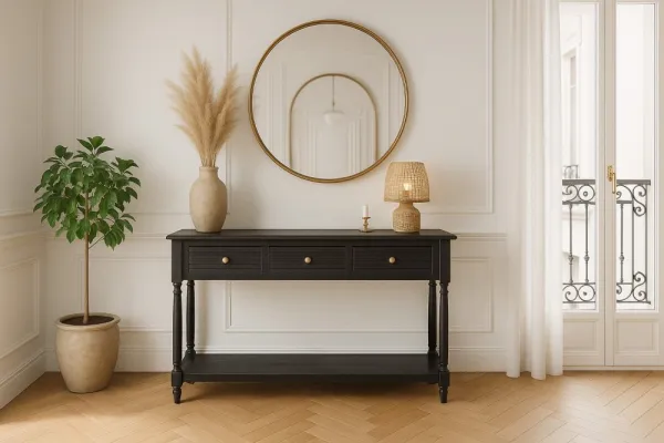 LivinHill Konzolový stolek Livorno 120 cm černý