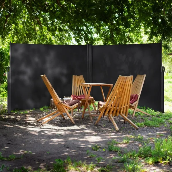 Bočnáterasovámarkíza200×600cm–antracitová