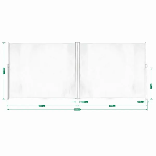 Bočnáterasovámarkíza200×600cm–antracitová