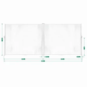 Bočnáterasovámarkíza200×600cm–antracitová