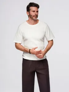 Trendy pánske tričko s krátkym rukávom- biele