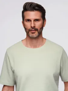 Trendy pánske tričko s krátkym rukávom- pistáciové