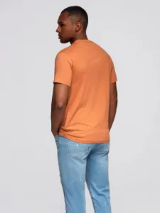 Originálne tričko s krátkym rukávom pre mužov oranžové