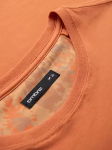 Originálne tričko s krátkym rukávom pre mužov oranžové