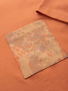 Originálne tričko s krátkym rukávom pre mužov oranžové