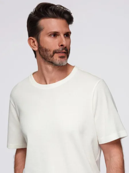 Trendy pánske tričko s krátkym rukávom- biele