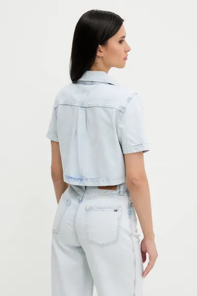 Tommy Hilfiger rifľová crop košeľa