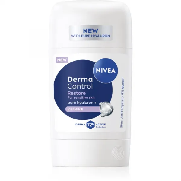 NIVEA Derma Control Restore tuhý antiperspitant pre citlivú pokožku 50 ml