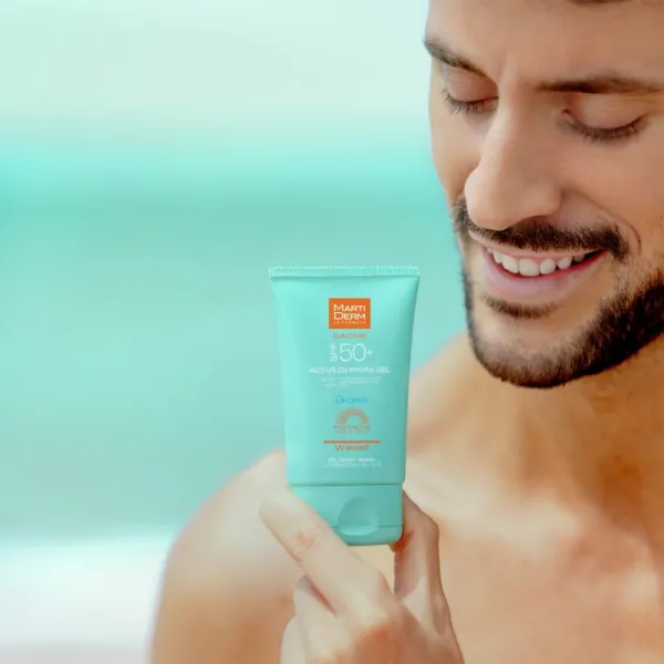 MartiDerm Sun Care Active D Hydra Gel opaľovací gélový krém na tvár 50 ml