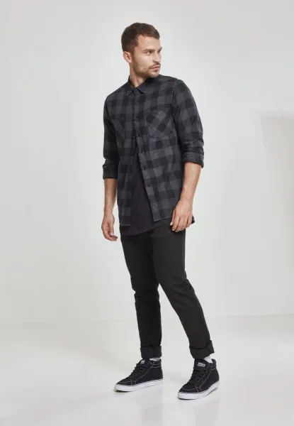 Plaid flannel shirt blk/cha