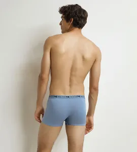 DIM GOTS COTTON STRETCH BOXER 3x - Pánske boxerky z organickej bavlny 3 ks - sivá - modrá - čierna