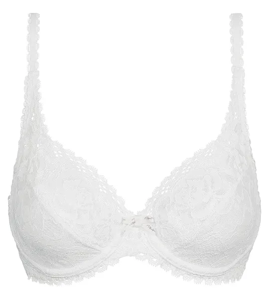 PLAYTEX RCS FLOWER ELEGANCE UNDERWIRE BRA - Dámska čipkovaná podprsenka s kosticou - biela