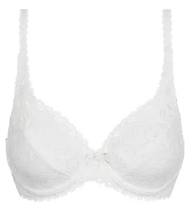 PLAYTEX RCS FLOWER ELEGANCE UNDERWIRE BRA - Dámska čipkovaná podprsenka s kosticou - biela