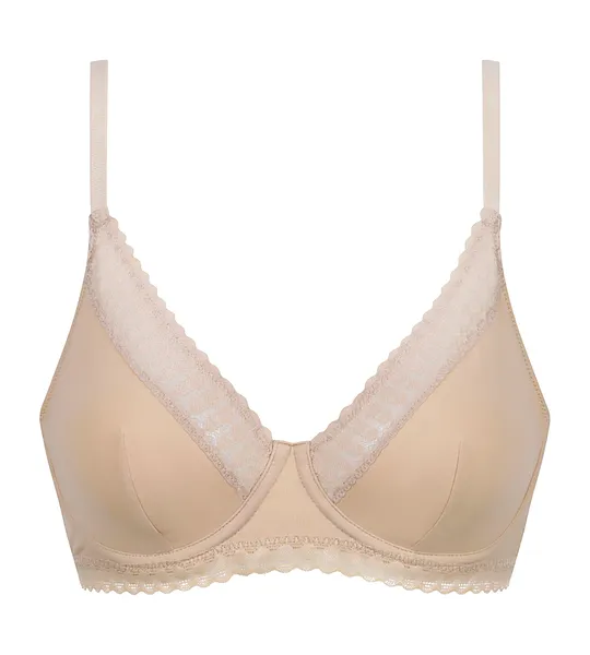 DIM DAILY MICRO FOULARD BRA - Dámska čipkovaná podprsenka s kosticami - telová