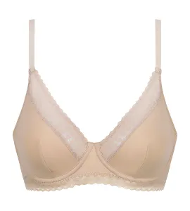 DIM DAILY MICRO FOULARD BRA - Dámska čipkovaná podprsenka s kosticami - telová