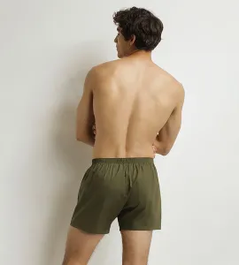 DIM COTTON STRETCH LOOSE BOXER 2x - Pánske voľné boxerky 2 ks - sivá - zelená