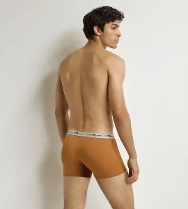 DIM GOTS COTTON STRETCH BOXER 3x - Pánske boxerky z organickej bavlny 3 ks - oranžová - tmavo zelená - svetlo hnedá