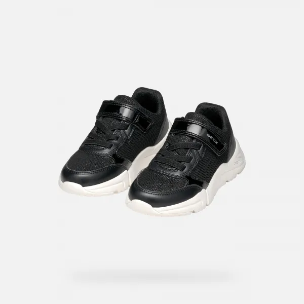 Black Girls Geox Loftus Sneakers - Girls