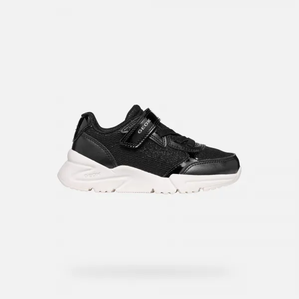 Black Girls Geox Loftus Sneakers - Girls