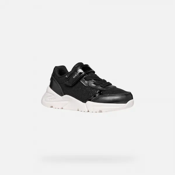 Black Girls Geox Loftus Sneakers - Girls