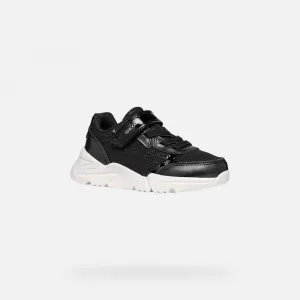 Black Girls Geox Loftus Sneakers - Girls