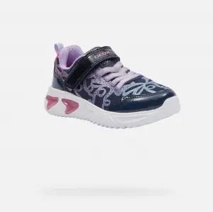 Dark Blue Girls Geox Assister Sneakers - Girls
