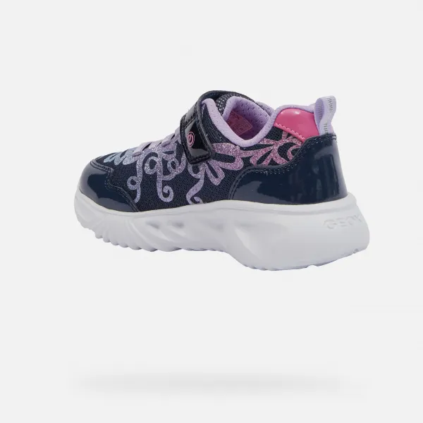 Dark Blue Girls Geox Assister Sneakers - Girls