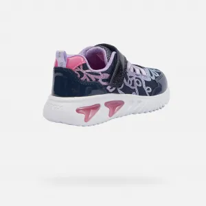 Dark Blue Girls Geox Assister Sneakers - Girls