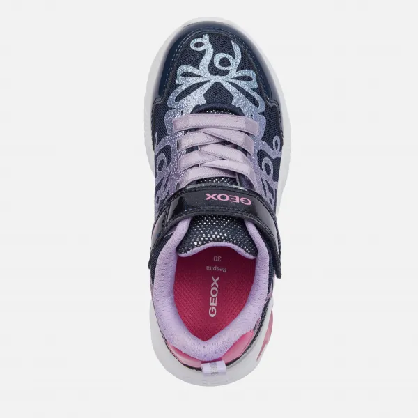 Dark Blue Girls Geox Assister Sneakers - Girls