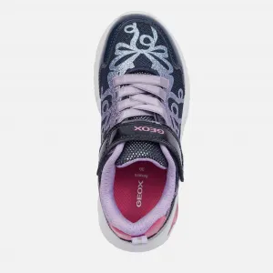 Dark Blue Girls Geox Assister Sneakers - Girls