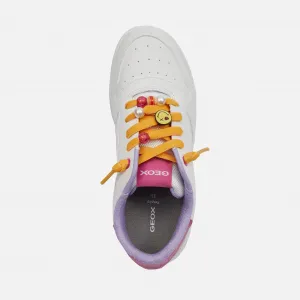 White Girls Geox Washiba Sneakers - Girls