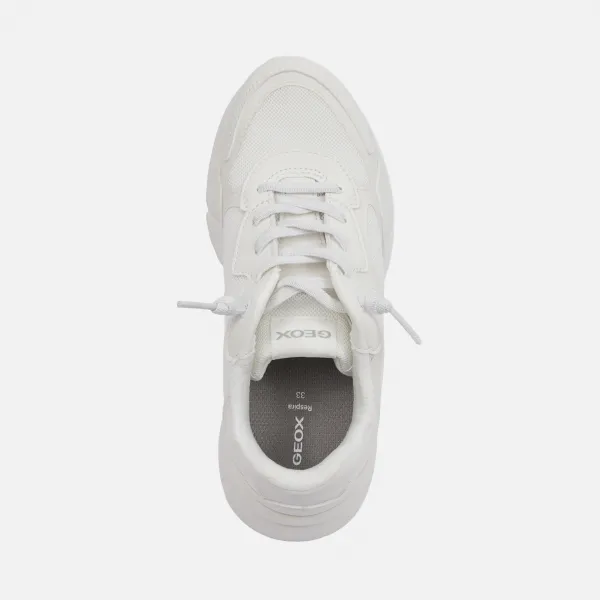 White Girls Sneakers Geox Loftus - Girls